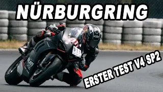 Erster Test Panigale V4 SP2 - Nürburgring -  Ducati 4 U 🏁