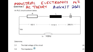 INDUSTRIAL ELECTRONICS N2 AC THEORY AUGUST 2021 @mathszoneafricanmotives