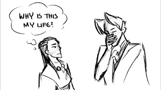 Ace Attorney bloopers animated except it’s only Edgeworth (cuz I luv him)