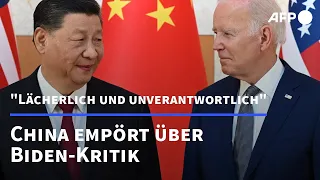 China nennt Bidens Diktatoren-Äußerung "lächerlich" | AFP