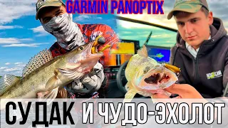 Ловим СУДАКА на ТЕЧЕНИИ с GARMIN PANOPTIX! Поролон, воблер и крупный силикон | Рыбалка в ИЮНЕ на ОКЕ