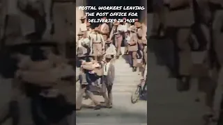 Postal Workers leaving the POST OFFICE for Deliveries in 1903