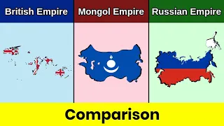 British Empire vs Mongol Empire vs Russian Empire | Empire Comparison | Data Duck 2.o