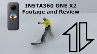 Insta360 One X2 Snowboarding Footage and Review.