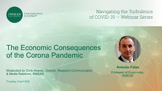 "The Economic Consequences of the Corona Pandemic" with Prof. Antonio Fatas