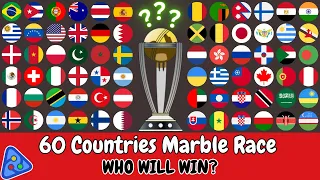 60 Countries - 1 Winner Marble Race - Algodoo Marble Race 🏆 World Marble Race #24 🔥