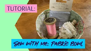 Fabric bowl tutorial: Tilda Hot Chocolate Sewing book