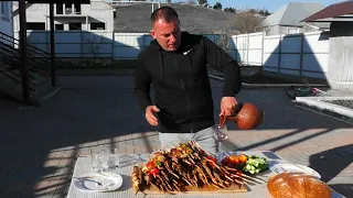 The best food of the Caucasus - Cooking skewers together! | GEORGY KAVKAZ