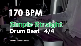 170 BPM - Simple Straight Drum Beat Loop