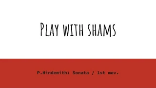 [P.Hindemith: Clarinet Sonata / mov.1] -Piano part only- Play With Shams