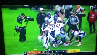 Michael Crabtree and Aqib Talib fight 11/26/2017. (Raiders vs Broncos)