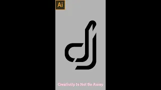 How to Create DJ Logo Design by Lines | Letter Logo Design | Adobe Illustrator