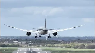 Plane spotting at Birmingham Airport | BHX | Amazing Landing Saudi airline | Qatar Airlines | more