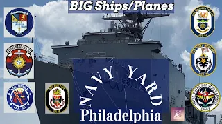4K Philadelphia Navy Yard 2023 BIG Ships BIG Planes #naval #battleships #shipyards #veterans