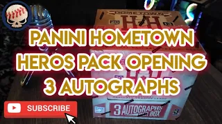 PANINI HOMETOWN HEROES PACK OPENING! 3 AUTOGRAPHS PULLED!