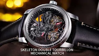 New double tourbillon hollow mechanical watches