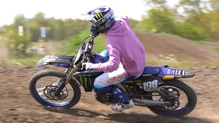 Factory Yamaha MX2 Riders Rick Elzinga & Thibault Benistant Riding in Lelystad