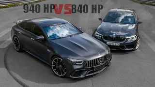 940 л.с. Mercedes-AMG GT63s VS 840 л.с. BMW M5 F90. Борьба противоположностей!