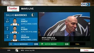 Dallas Mavericks Coach Rick Carlisle on 116-106 Loss In Boston