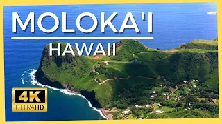 Hawaii Molokai with relaxing music | 4K video | Relaxation with beaches and ocean