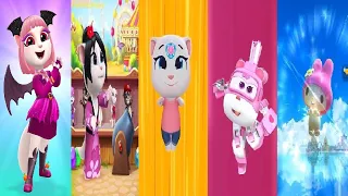 Talking Tom Bubble Shooter VS My Talking Angela 2 Tom Hero Dash Super Wings : Jett Run VS SONIC DASH