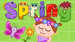 Spring song for children - Learn spring words in English with alphabet monsters!