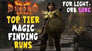 Top Tier Magic Find Runs for a Lighting Orb Sorceress in Diablo 2 Resurrecte / D2R
