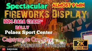 Part 3: Spectacular Fireworks| Uniteam BBM-Sara  Grand Rally in Cagayan de Oro City|Misamis Oriental