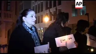 Protest against violence in Syria and deaths of journalists