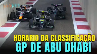 GP DE ABU DHABI - HORÁRIO DA ÚLTIMA CLASSIFICAÇÃO DO ANO - FORMULA 1