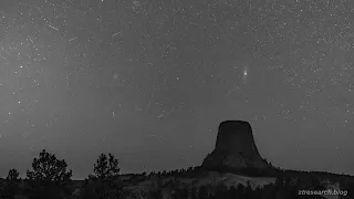 Comet 12P/Pons-Brooks and Devils Tower, 2024-03-09