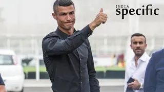 Juventus' Cristiano Ronaldo arrives for first training session with new club