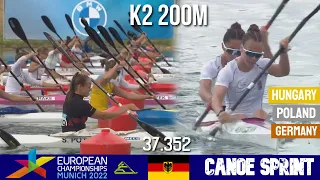 K2 Women 200m Final  | HUNGARY CHAMPION | European Championships Munich 2022