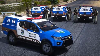 BATALHÃO RURAL INVADE ÁREA DOMINADA PELO TRÁFICO | GTA 5 POLICIAL