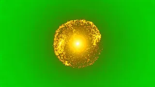 Golden Particles Ball Animation (green screen)