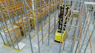 Aisle Master, Hyster Very Narrow Aisle Turret Truck and Roll Formed Racking