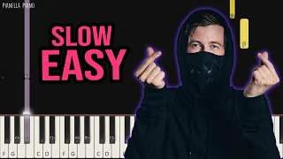 Alan Walker - Adventure Time | SLOW EASY Piano Tutorial by Pianella Piano