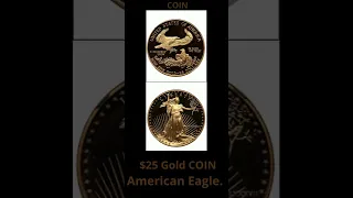 #Short  $25 Gold American Eagle. # Short # Coin