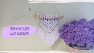 The easiest mini macrame wall hanging for beginner || Macrame tutorial || Macrame home decoring