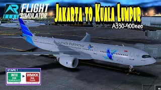 RFS - Real Flight Simulator- Jakarta to Kuala Lumpur Full Flight A330 Garuda FullHD RealRout