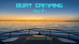 Boat Camping in a HydraSports 3300 VX - Day 1