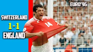 England vs Switzerland 1 - 1 Euro 96 HD