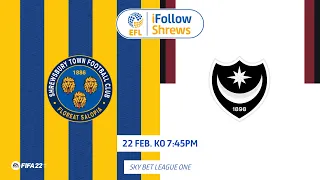 Shrewsbury Town 1-2 Portsmouth | Highlights 21/22