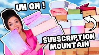 RIDICULOUS MOUNTAIN OF SUBSCRIPTIONS! | Random Round-Up Unboxing Ipsy, Thera Box, Eyescream & More!