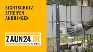 Sichtschutzstreifen anbringen - Montagevideo | ZAUN24