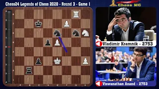 Viswanathan Anand vs Vladimir Kramnik || Chess24 Legends of Chess 2020 - Round 3