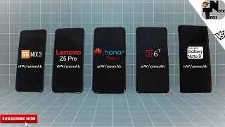 Lenovo Z5 Pro vs Mi MIX 3 vs Honor Magic 2 vs OnePlus 6T vs Note 9 Charging Speed Test!