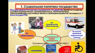 Обществознание. 9 класс. "Социальные права"