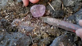 Rare Green Crystal, Amethyst, Diamond and Gems Found in Rocky Area