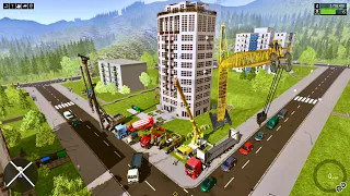 Modern High Rise Aartment - Part 3 | The Big Crawler Crane | Construction Simulator